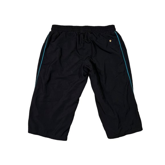 NIKE the athletic dept. Pants Women's Capri 100% Polyester Black/Blue Size Large - Picture 13 of 14